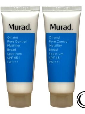 PACK OF 2 Murad Control Oil & Pore Control Mattifier SPF 45 0.7 oz / 23 ml 02/26
